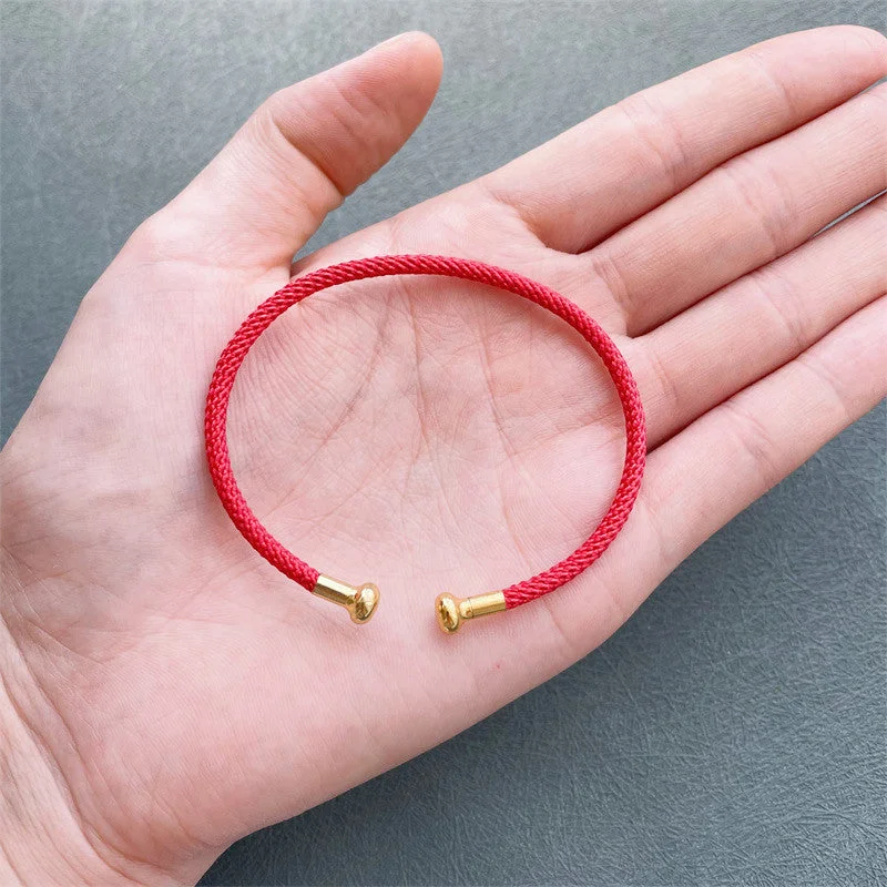 C- Shaped Open-Ended Bracelet [Red]