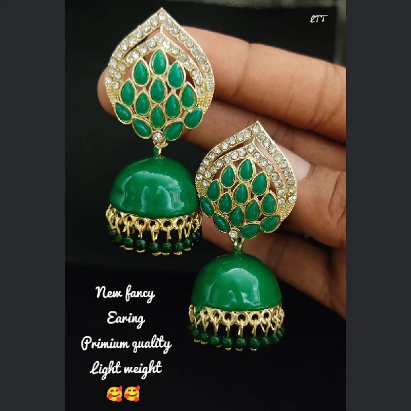 silver earrings for women-Lucentarts Jewellery Gold Plated Jhumki Earrings