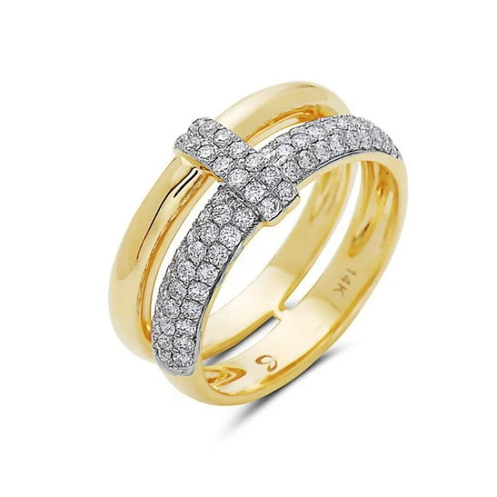 wedding ring sets with diamonds for women-14K Yellow Gold Diamond Fashion Ring