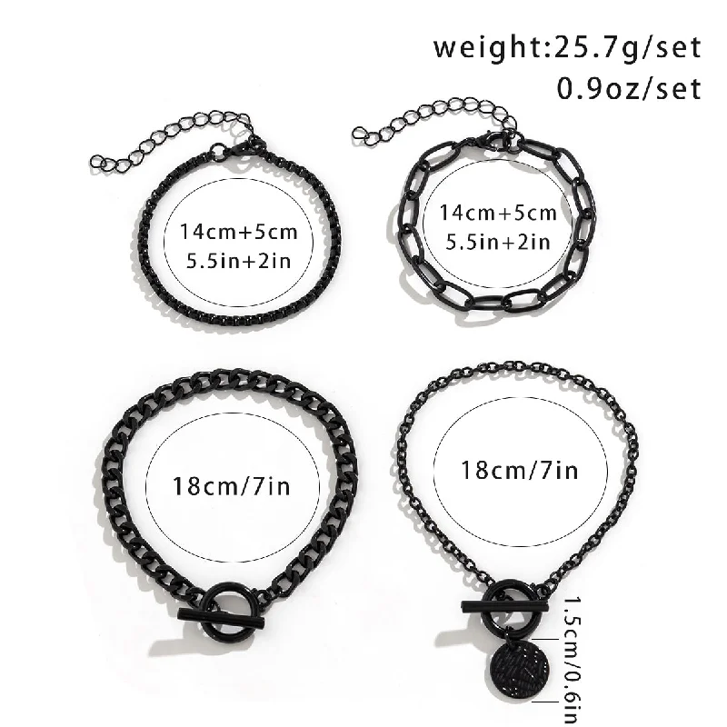 stretch bracelets for women-Retro Exaggerated Cool Style Irregular Round Tassel Alloy Iron Women's Bracelets