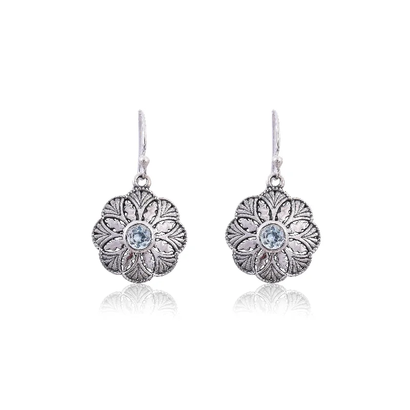 luxury diamond earrings for women-Silver Mountain B.T. Sterling Silver Earring