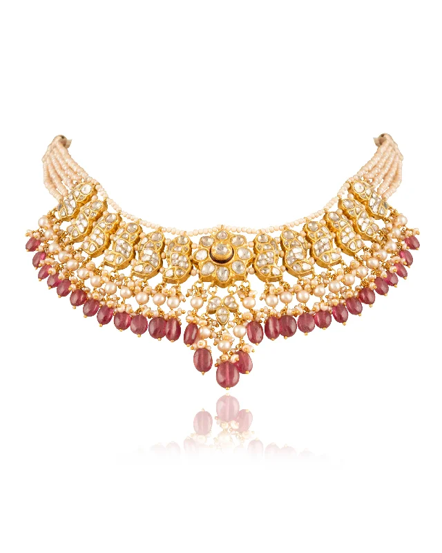 diamond-studded necklaces for women-Akira Polki Necklace