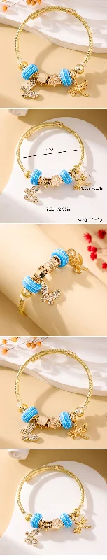 engraved bracelets for women-Simple Style Butterfly Alloy Steel Wholesale Bangle