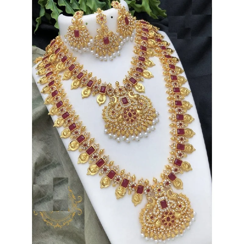 sun necklace for women-Akruti Collection Gold Plated Necklace Set