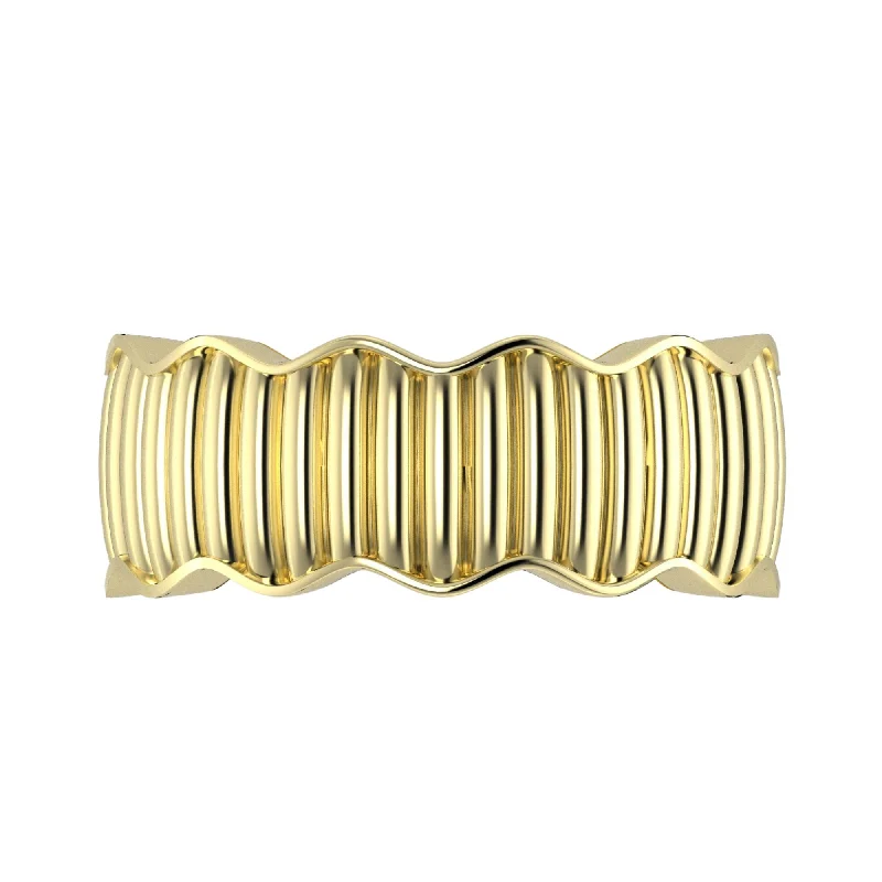 twisted rings for women-Wavy Cigar Band