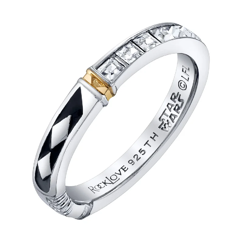 unique engagement rings for women-Star Wars X RockLove Ahsoka Tano Crystal Lightsaber Ring