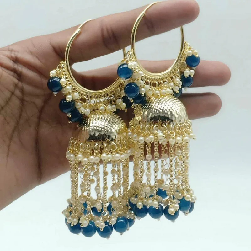 gold tassel earrings for women-Manisha Jewellery Pearl Dangler Jhumka Earrings