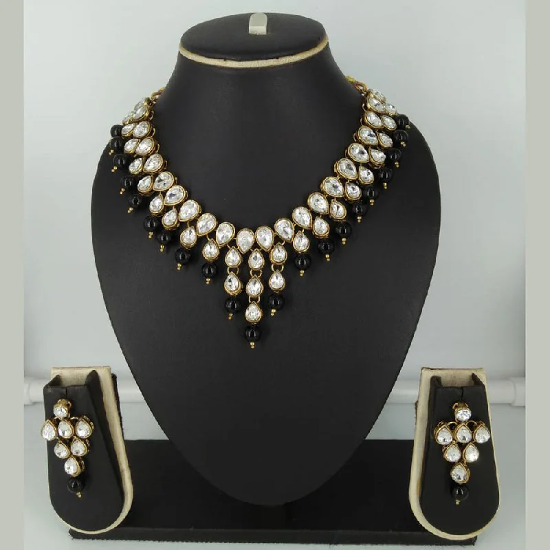 elegant necklaces for women-Manisha Jewellery  Gold Plated Crystal Stone Necklace Set