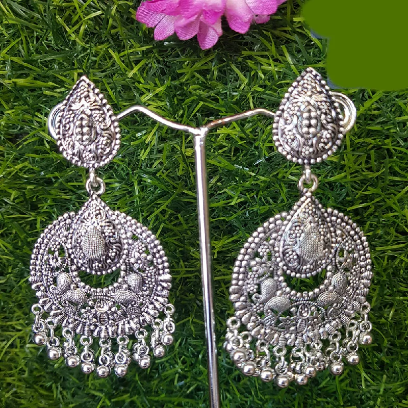 sterling silver earrings for women-Shreeji Oxidized Plated Dangler Earrings - 10101010SL