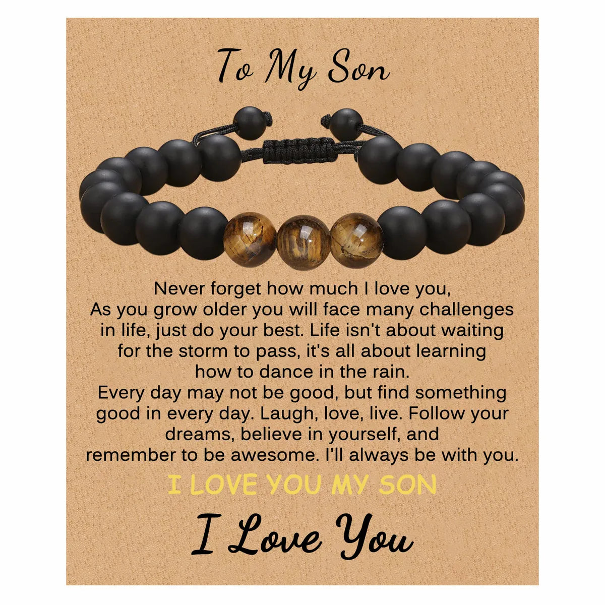 personalized charm bangles for women-1 Piece Simple Style Geometric Rope Tiger Eye Men'S Bracelets