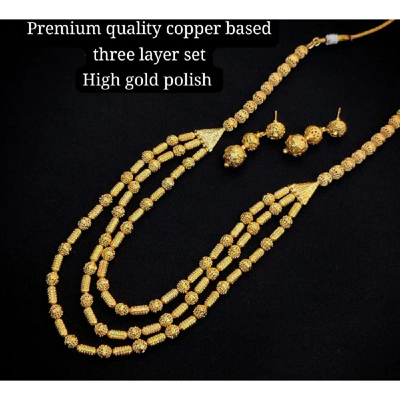 celestial necklaces for women-Akruti Collection Gold Plated Long Necklace Set