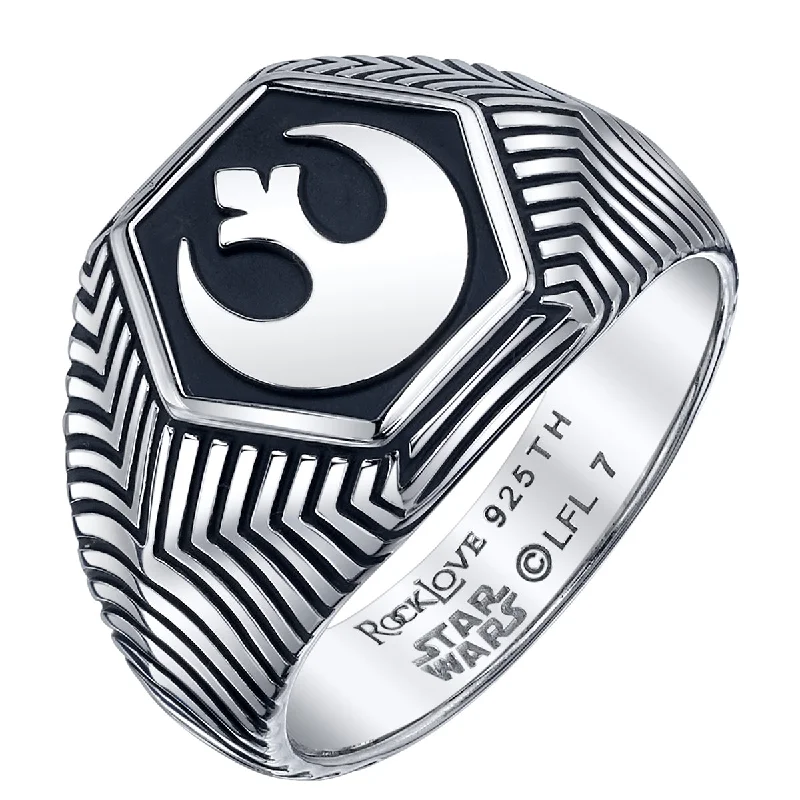 gemstone rings for women-Star Wars X RockLove Rebel Alliance Signet Ring