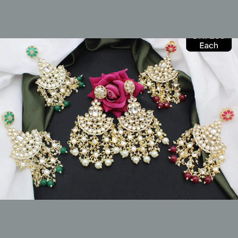 luxury gemstone earrings for women-Manisha Jewellery Gold Plated Dangler Earrings