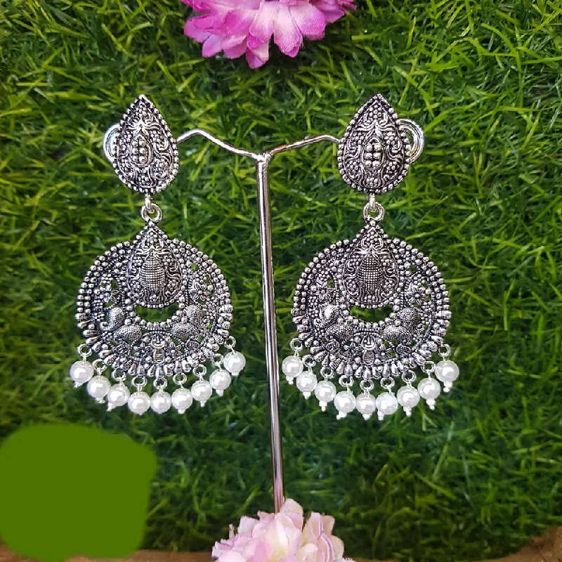 statement earrings for women-Shreeji Oxidized Plated Dangler Earrings - 10101011SL