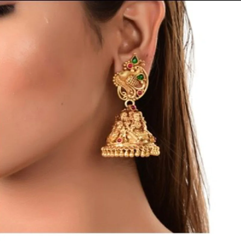 silver dangly earrings for women-Silver Mountain Gold Plated Jhumki Earrings