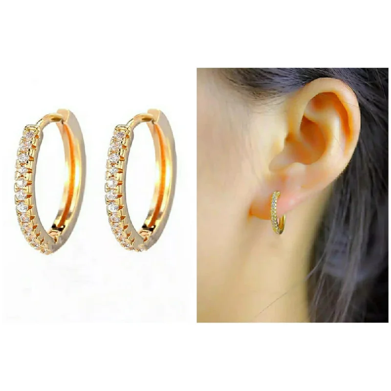 silver earrings for women-Pooja Bangles Gold Plated Earrings