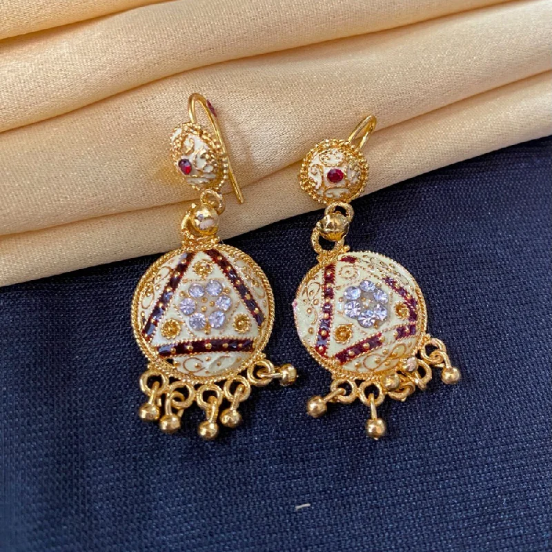 custom earrings for women-Mahavir Forming Gold Plated Dangler Earrings