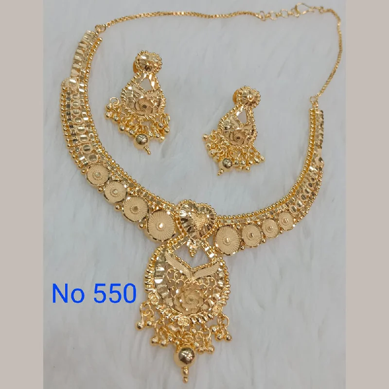 crystal necklaces for women-Sunrise Gold  Forming  Necklace Set