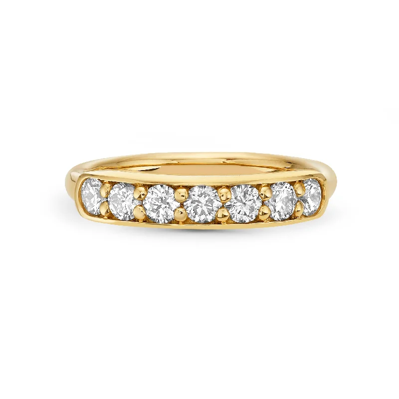 engagement rings for women-Raised Bar Stacker Band