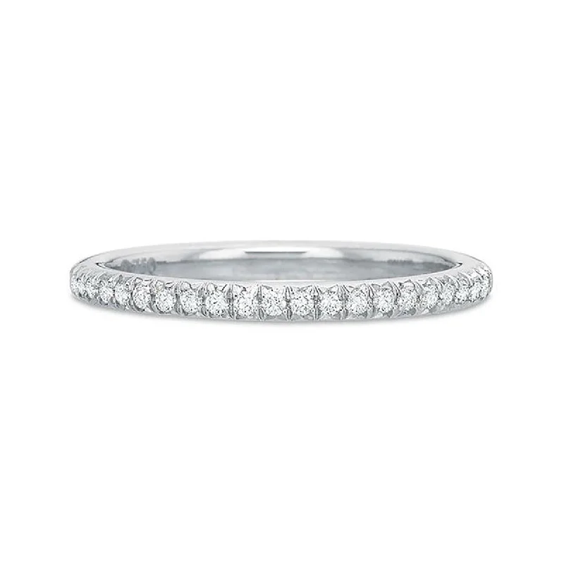 wedding engagement rings with diamonds for women-Platinum French Cut Diamond Wedding Band