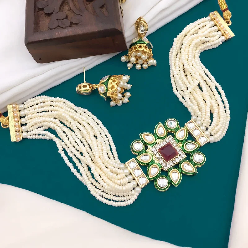 star necklaces for women-Shree Jai Sai Art Pearls and Beads Necklace Set