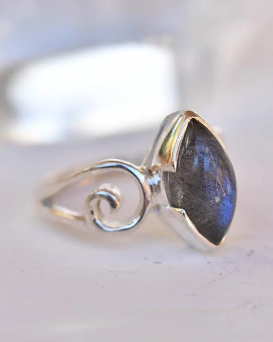 sterling silver rings for women-Rainbow Labradorite Ring ~Sterling Silver 925 ~ SMR165