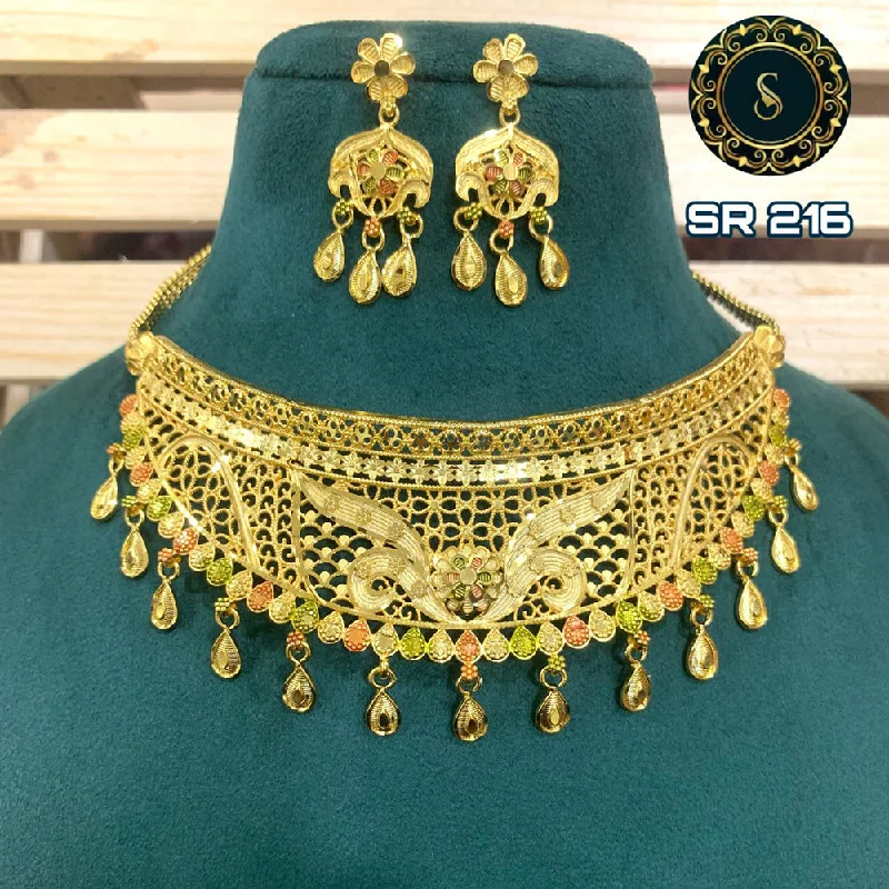 silver chain necklaces for women-Siara Collections Forming Gold Necklace Set