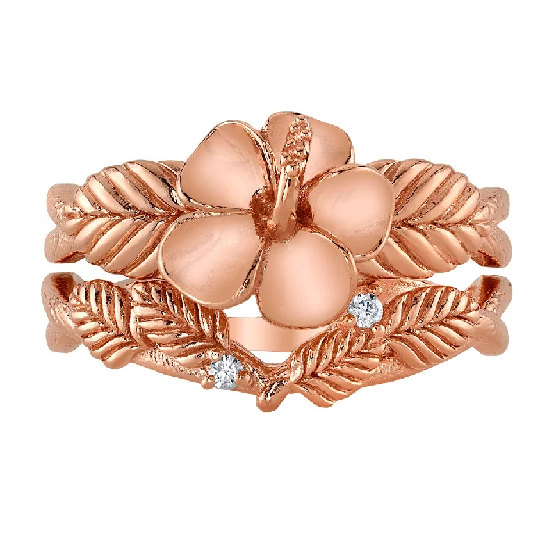 elegant rings for women-Disney X RockLove DISNEY MOANA Moana Hibiscus Stacker Rings