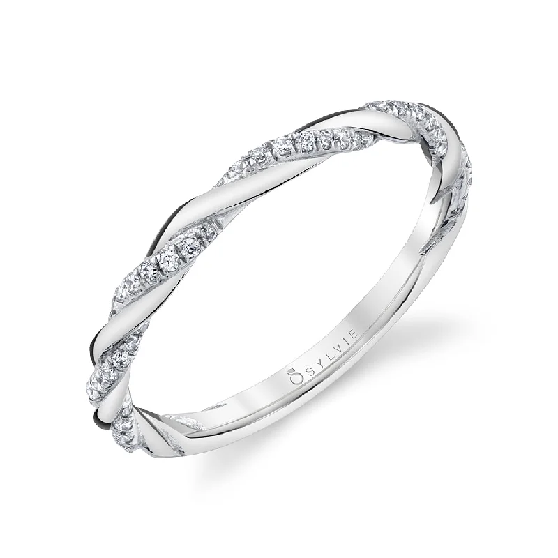 bridal engagement rings for women-Sylvie Spiral Wedding Band BS1975