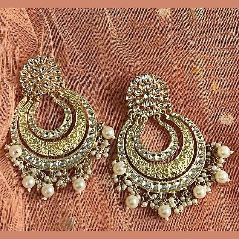 beaded earrings for women-Shringarstreet Kundan Stone Dangler Earrings