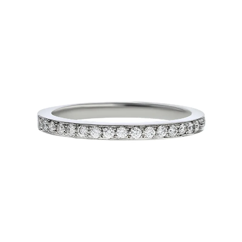 alternative engagement rings for women-Platinum Diamond Wedding Band