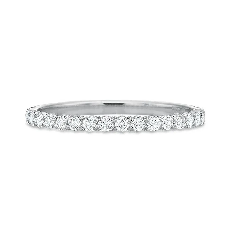 luxury engagement rings for women-New Aire 18K White Gold Diamond Wedding Band