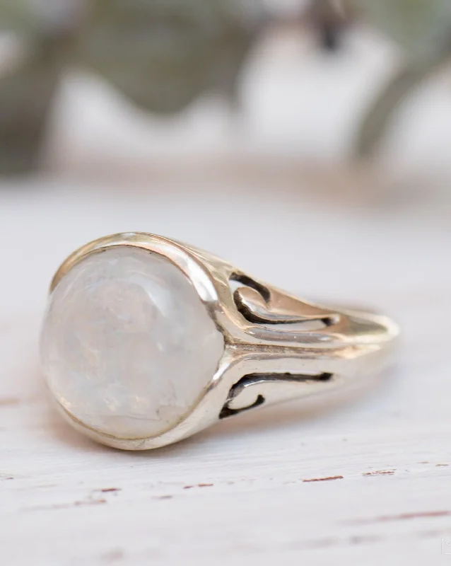 handmade rings for women-Moonstone ~ Sterling Silver 925 ~ MR120