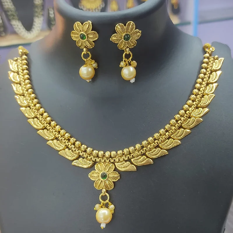 crystal necklaces for women-Vaishnavi Fashion Impex Gold Plated Necklace Set