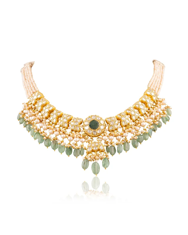 vintage necklaces for women-Ahalya Polki Necklace