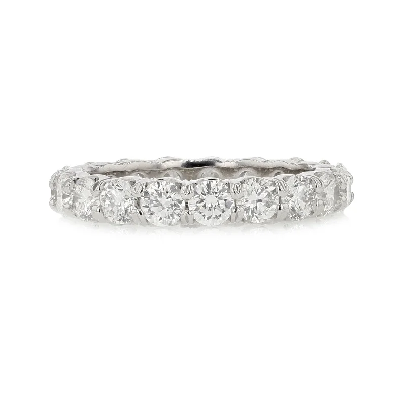 bridal engagement rings for women-Platinum Diamond Eternity Wedding Band