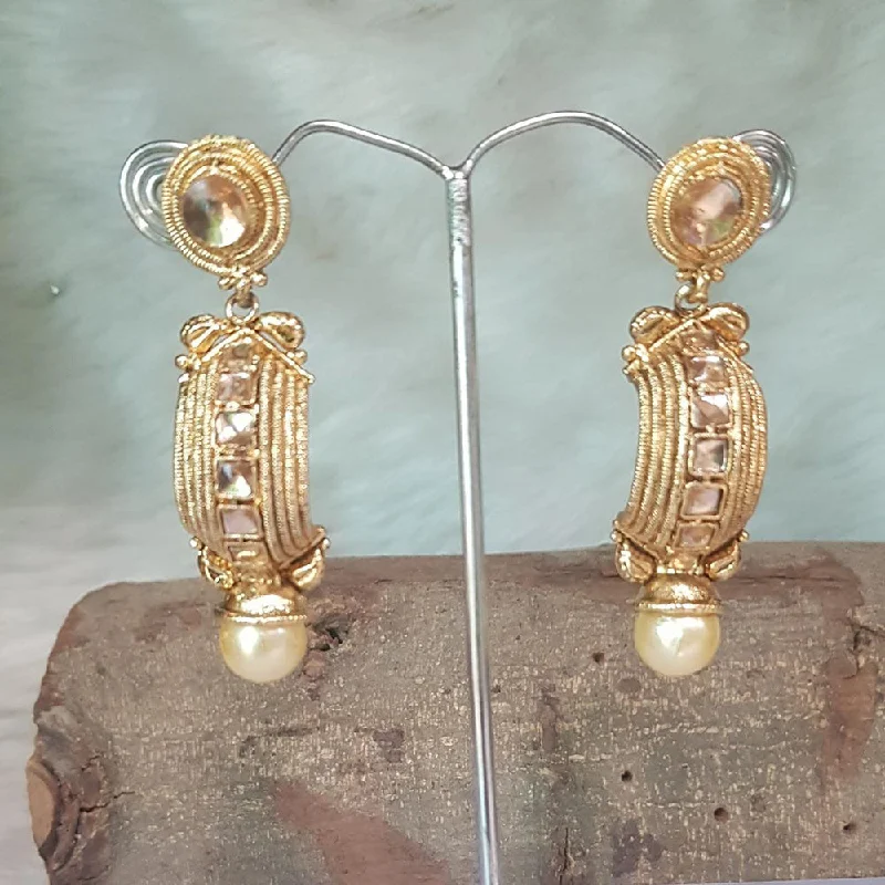 boho chic earrings for women-Shreeji Gold Plated Dangler Earrings Earrings