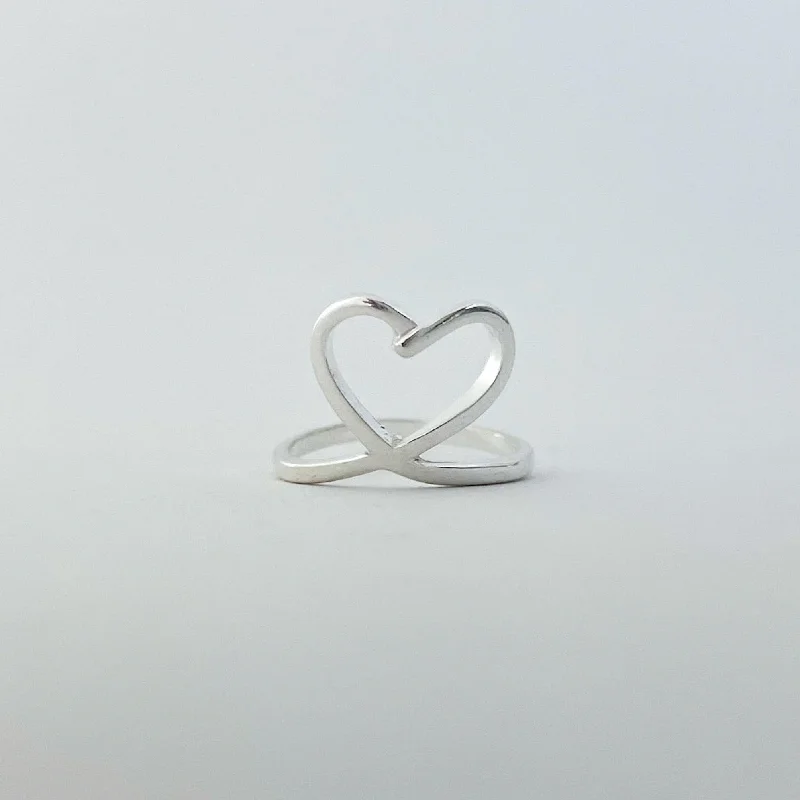 oval rings for women-PRINCESS HEART RING