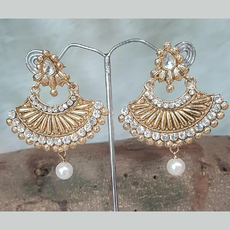 elegant drop earrings for women-Shreeji Gold Plated Dangler Earrings Earrings