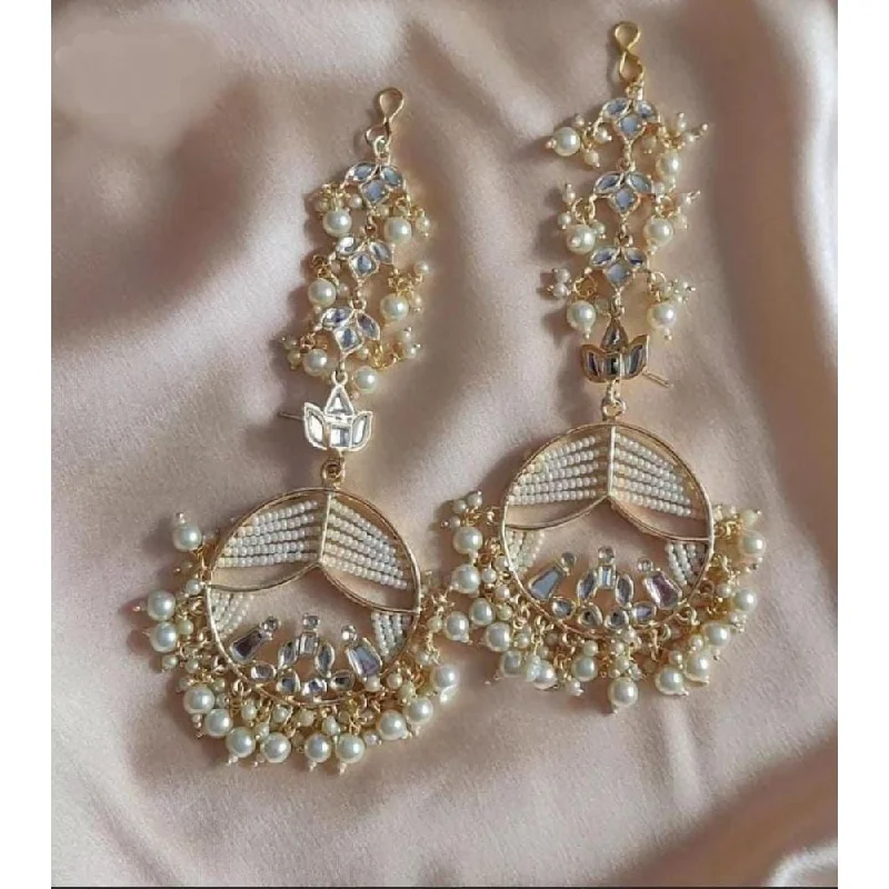 silver drop earrings for women-Akruti Collection Gold Plated Dangler Earrings