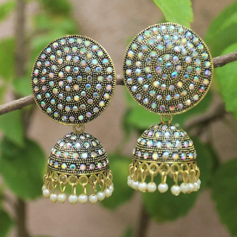 custom earrings for women-H K Fashion Gold Plated Jhumki Earrings