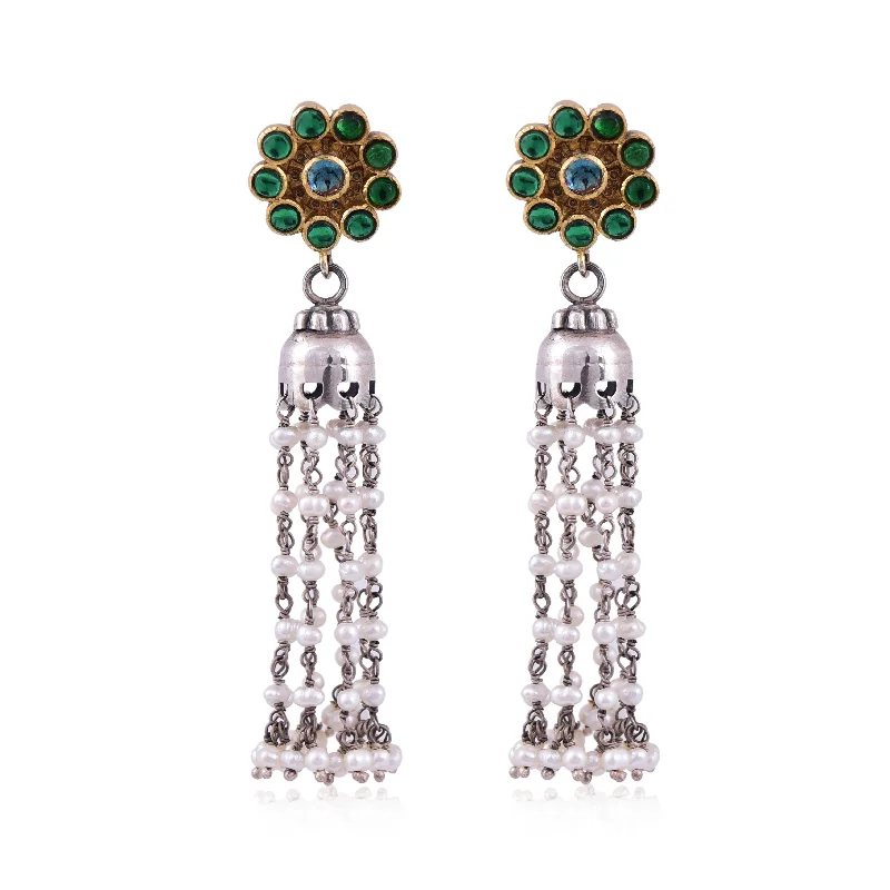 big stud earrings for women-Silver Mountain 925 Silver jhumka earring