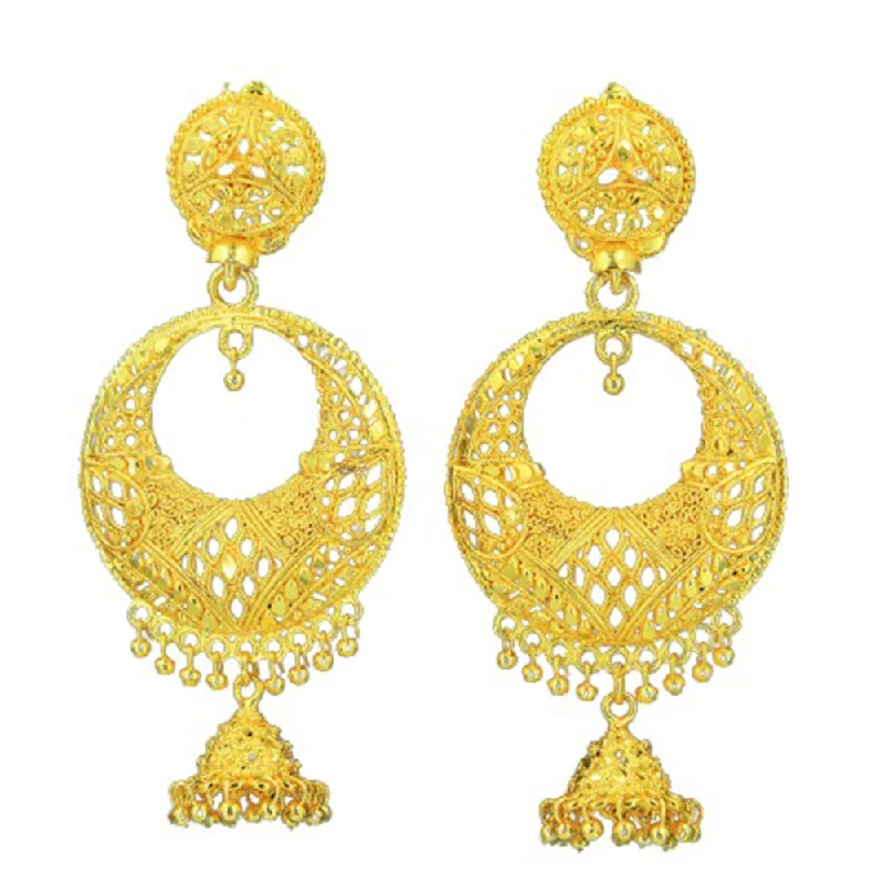 chandelier earrings for women-Mahavir Gold Plated Dangler Earrings