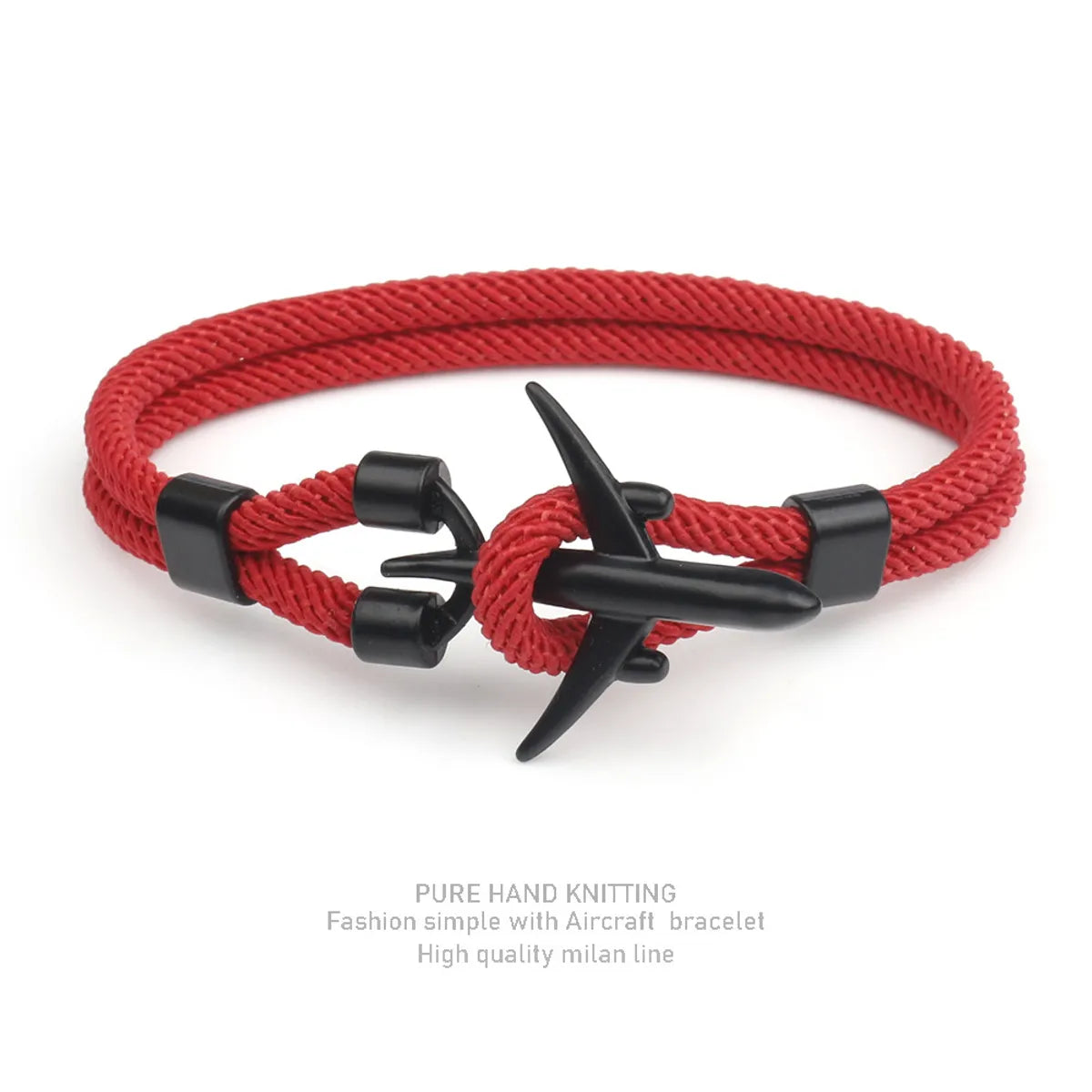 Black Dual-Hole Red Rope