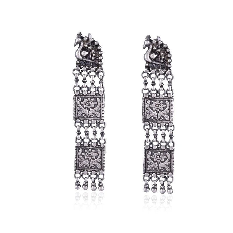 vintage earrings for women-Silver Mountain 925 Sterling Dangler Earrings