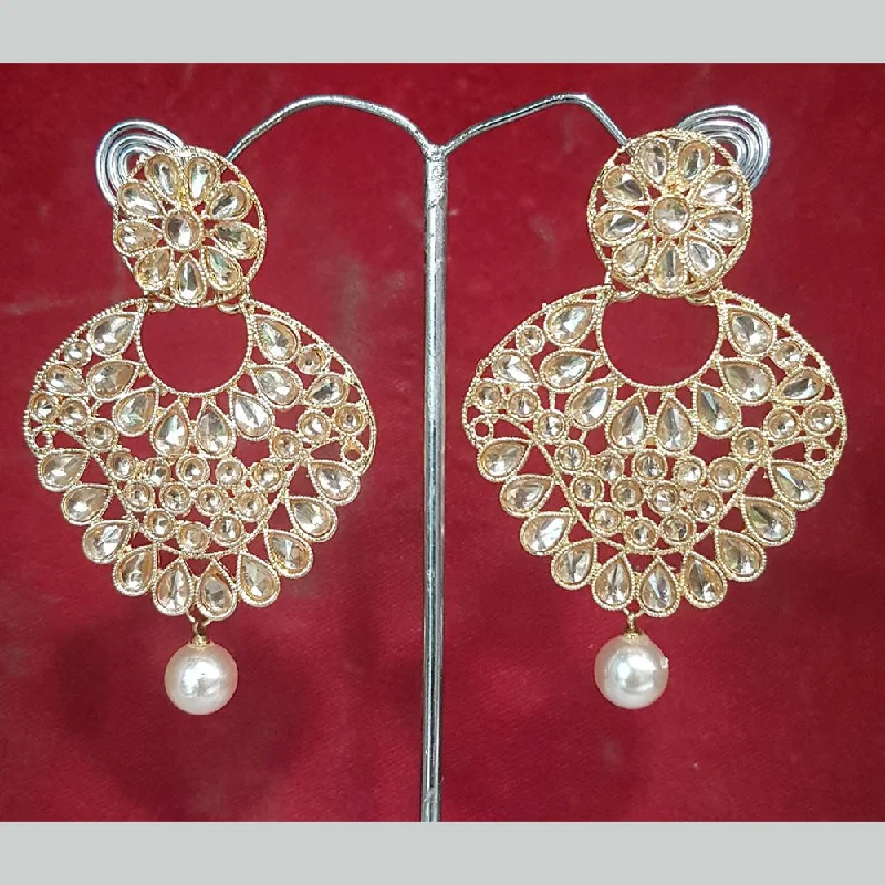 gold-plated earrings for women-Shreeji Gold Plated Dangler Earrings Earrings