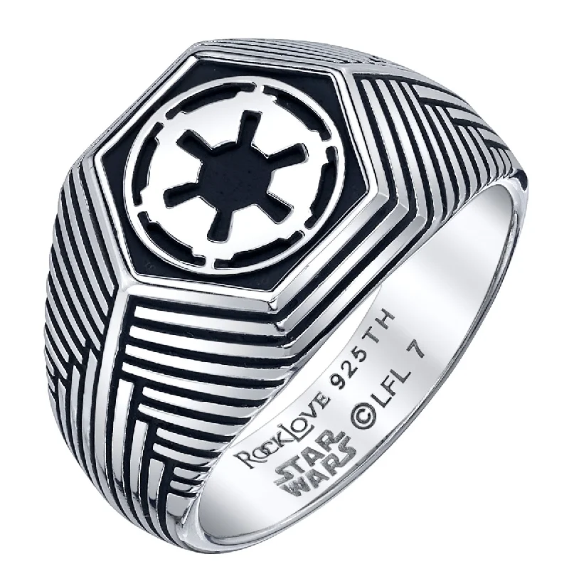 vintage rings for women-Star Wars X RockLove Imperial Signet Ring