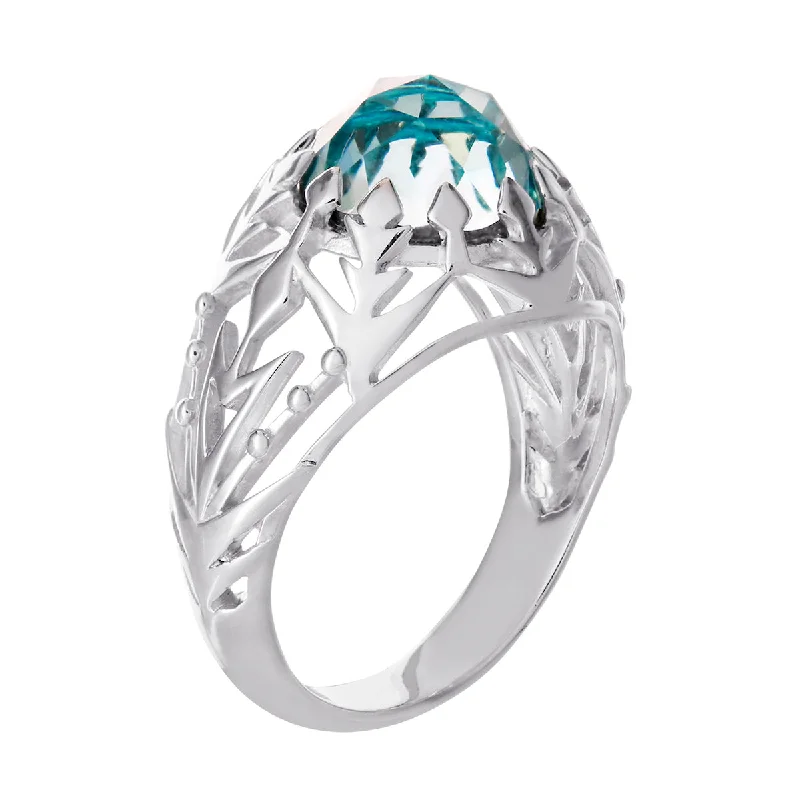 oval cut rings for women-Disney X RockLove FROZEN Elsa Filigree Ring