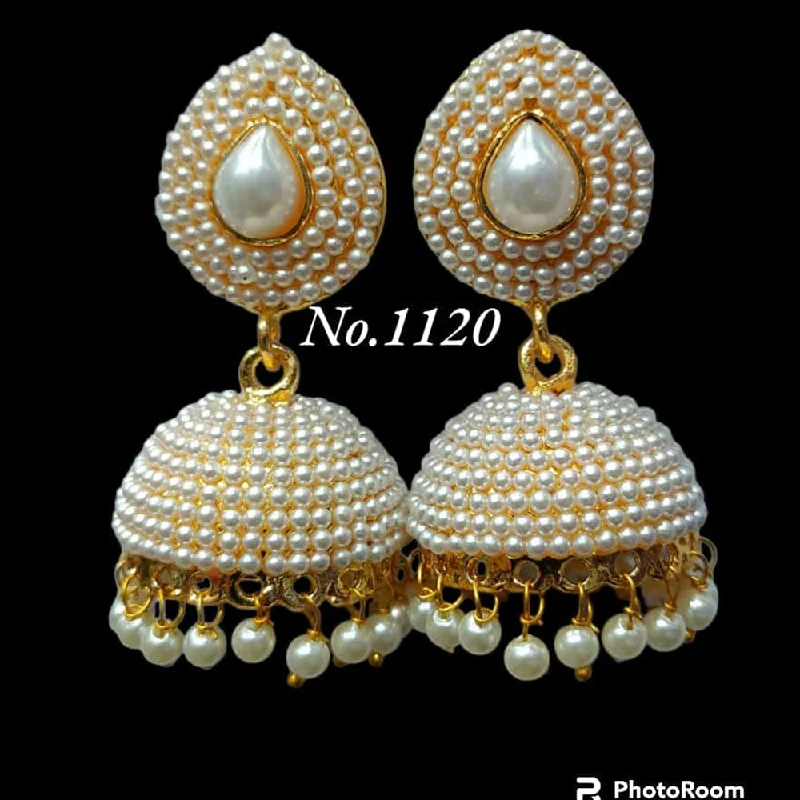 gemstone stud earrings for women-Manisha Jewellery Gold Plated Jhumki Earrings