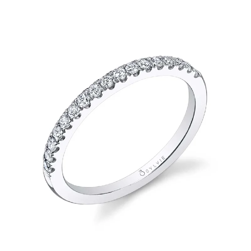 elegant engagement rings for women-Sylvie Classic Wedding Band BSY729